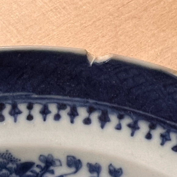 Antique blue and white fitzhugh plate - Picture 2 of 3